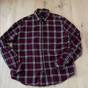 Rails Men’s Burgundy Lennox Plaid Button Down Shirt